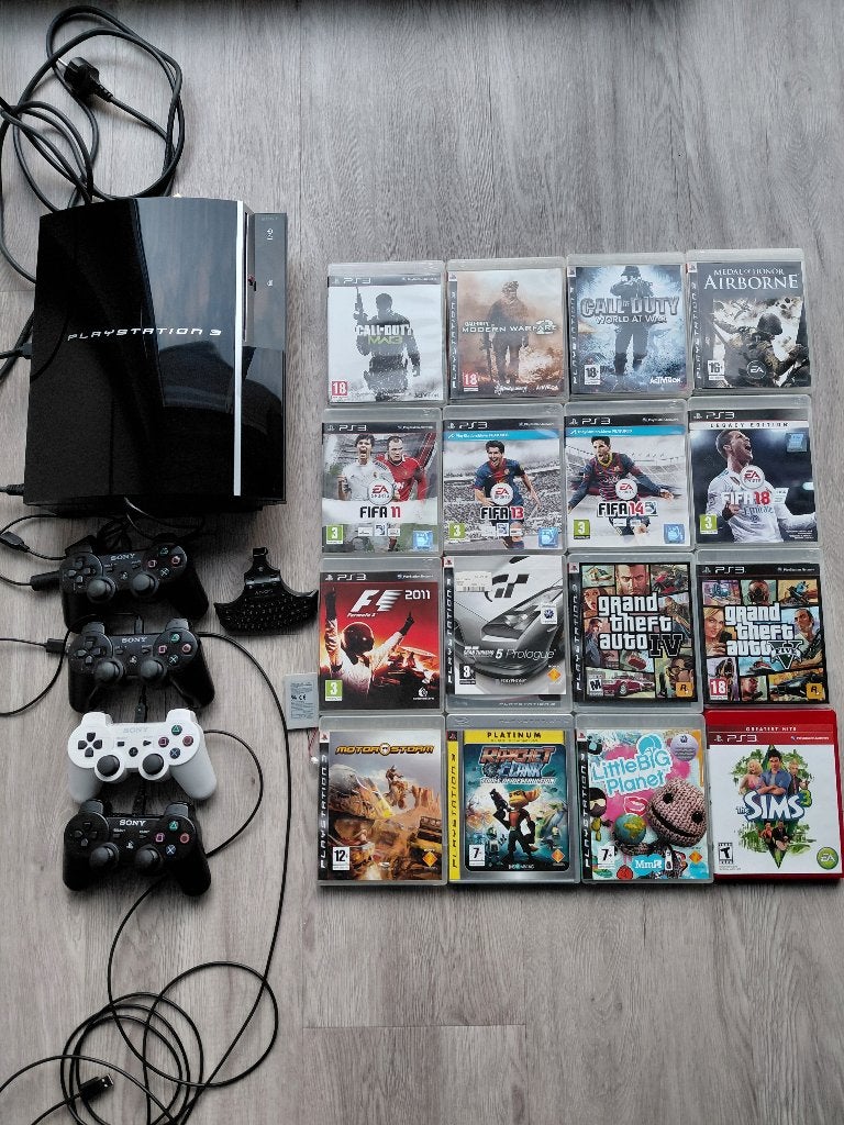 Playstation 3, Ophalen, Phat, Met 3 controllers of meer, Gebruikt