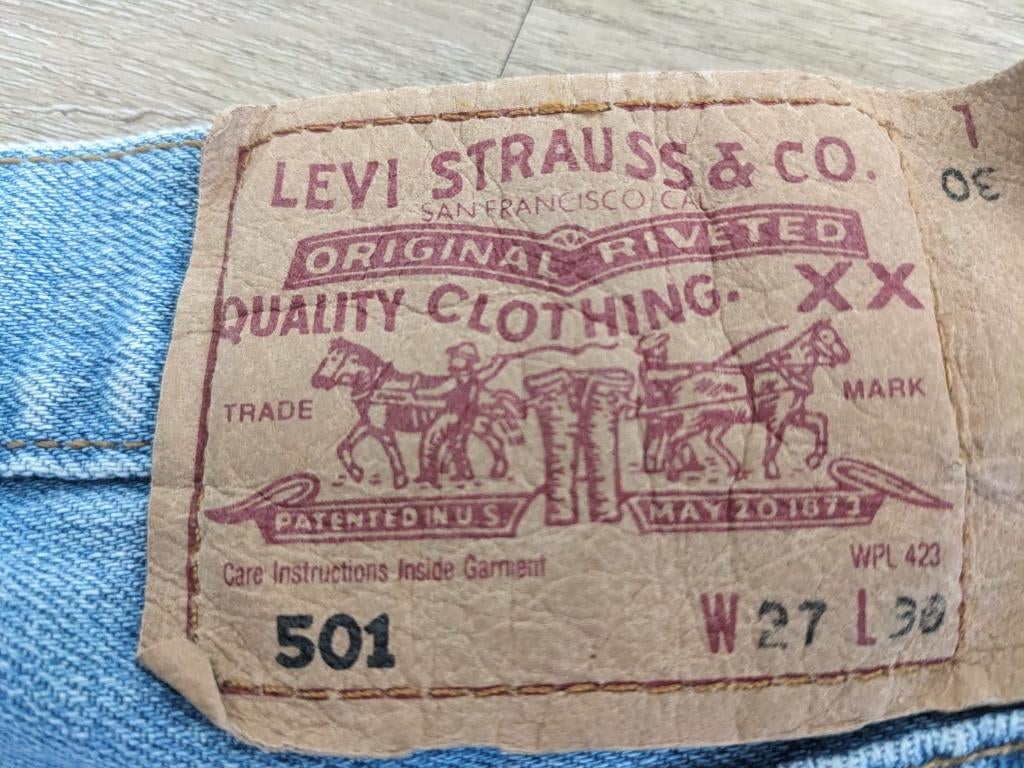 Levi’s 501 Original Jeans – lichtblauw | W27 L30, Ophalen, Blauw, Zo goed als nieuw, W27 (confectie 34) of kleiner