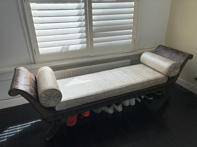 Ottoman bankje, Huis en Inrichting, Banken | Voetenbanken en Poefen, Ophalen, Romeins/ottomaans, 125 cm of meer, Zo goed als nieuw