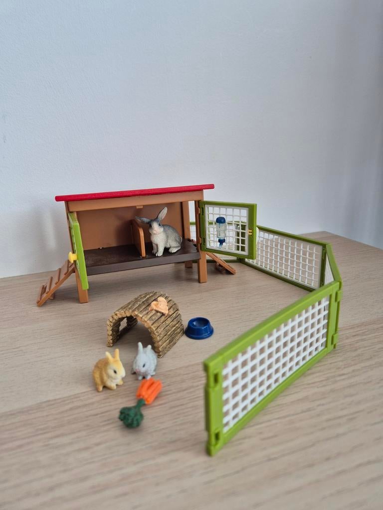 Schleich konijnenhok 42420 - Zo goed als nieuw, compleet, Ophalen of Verzenden