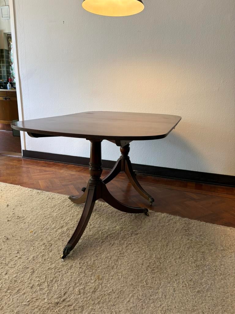 Antieke Engelse ‘coulissentafel’ mahoniehouten eettafel, Antiek en Kunst, Antiek | Meubels | Tafels, Ophalen