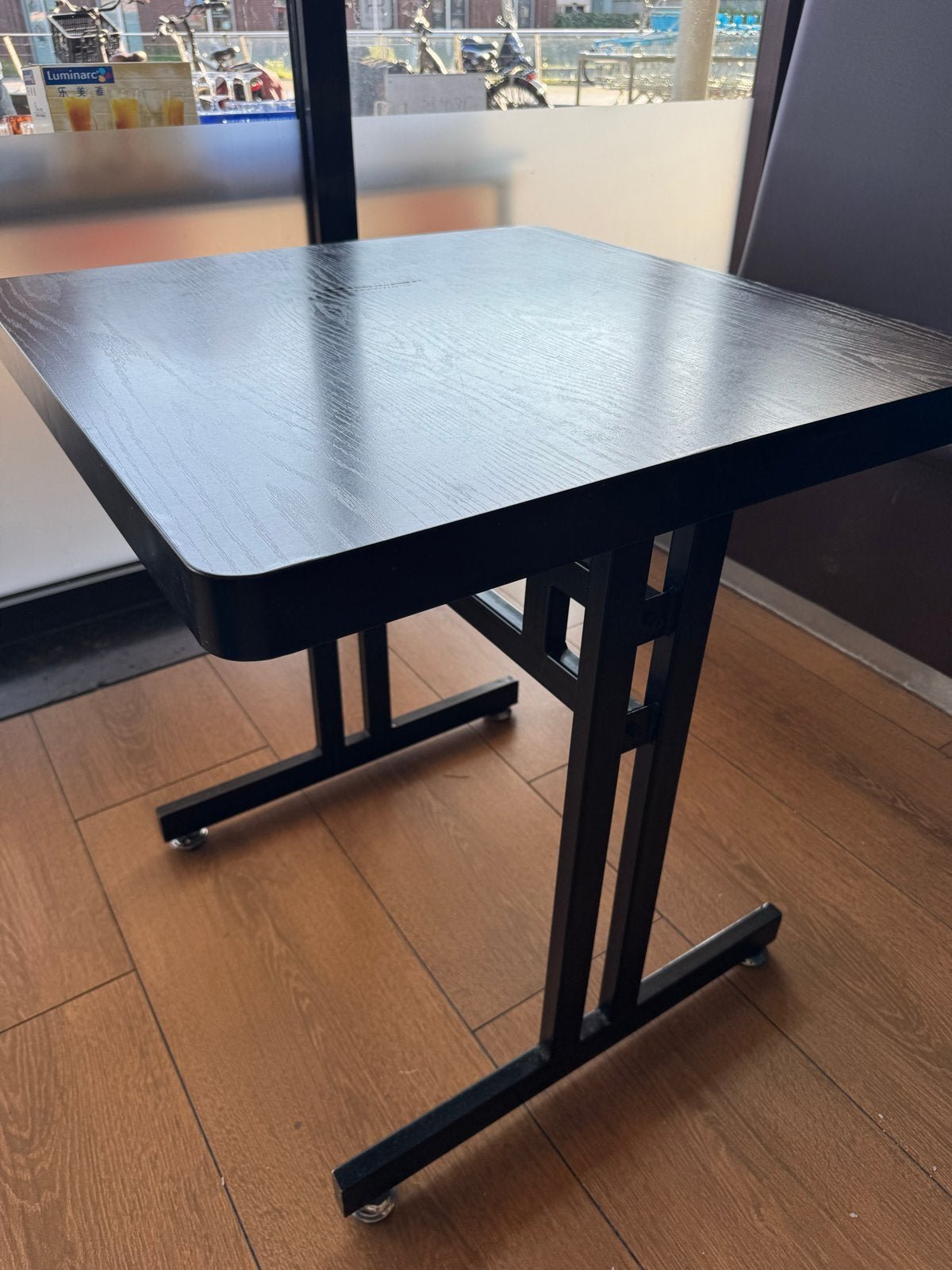 Compacte zwarte tafel 70x70 cm - Ideaal voor kleine ruimtes, Ophalen, Gebruikt, Vierkant, Tot twee personen