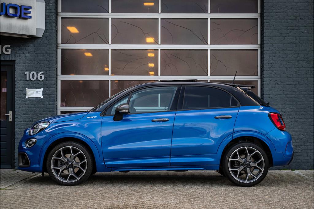 Fiat 500X 1.5 Hybrid Club Automaat, Pano, Leder LM Nieust !, 1380 kg, Gebruikt, 4 cilinders, Blauw
