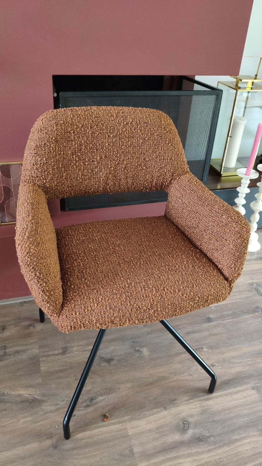 6 eetkamerstoelen terra kleur Teramo kwantum Nieuw!, Huis en Inrichting, Ophalen, Overige kleuren, Nieuw, Stof