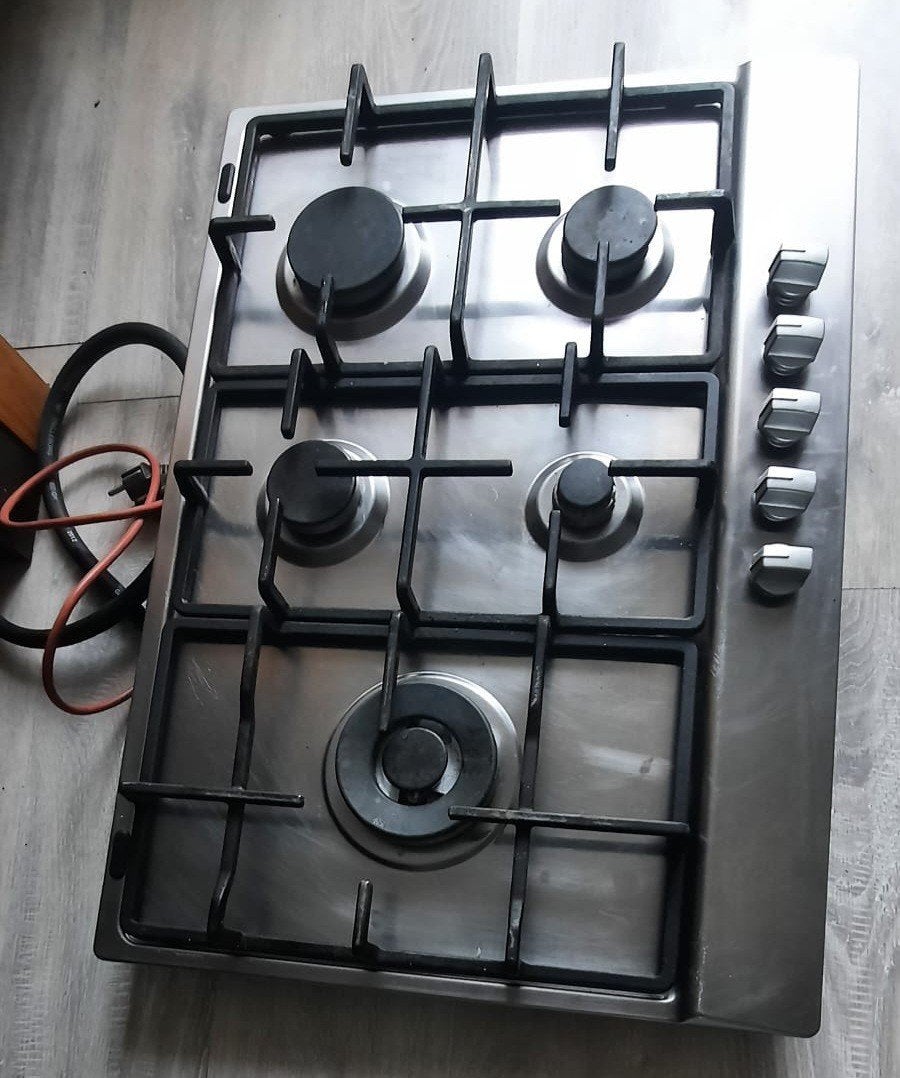 Goedwerkende gebruikte inbouw gaskookplaat met 5 pitten., Witgoed en Apparatuur, Ophalen, Gebruikt, Inbouw, Gas
