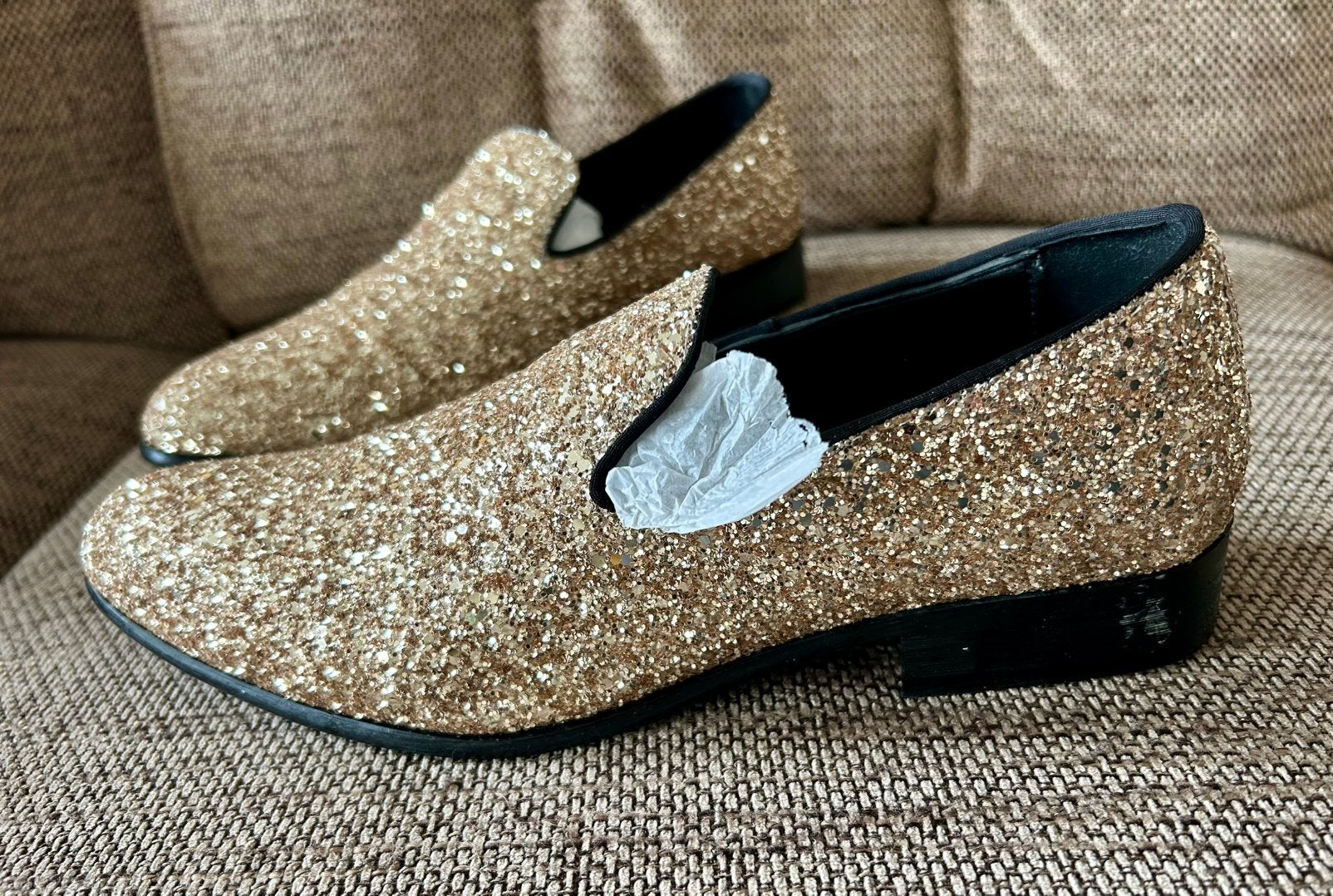 Gouden glitter schoenen maat 43 nieuw goud glitters, Ophalen of Verzenden, Nieuw, Overige kleuren