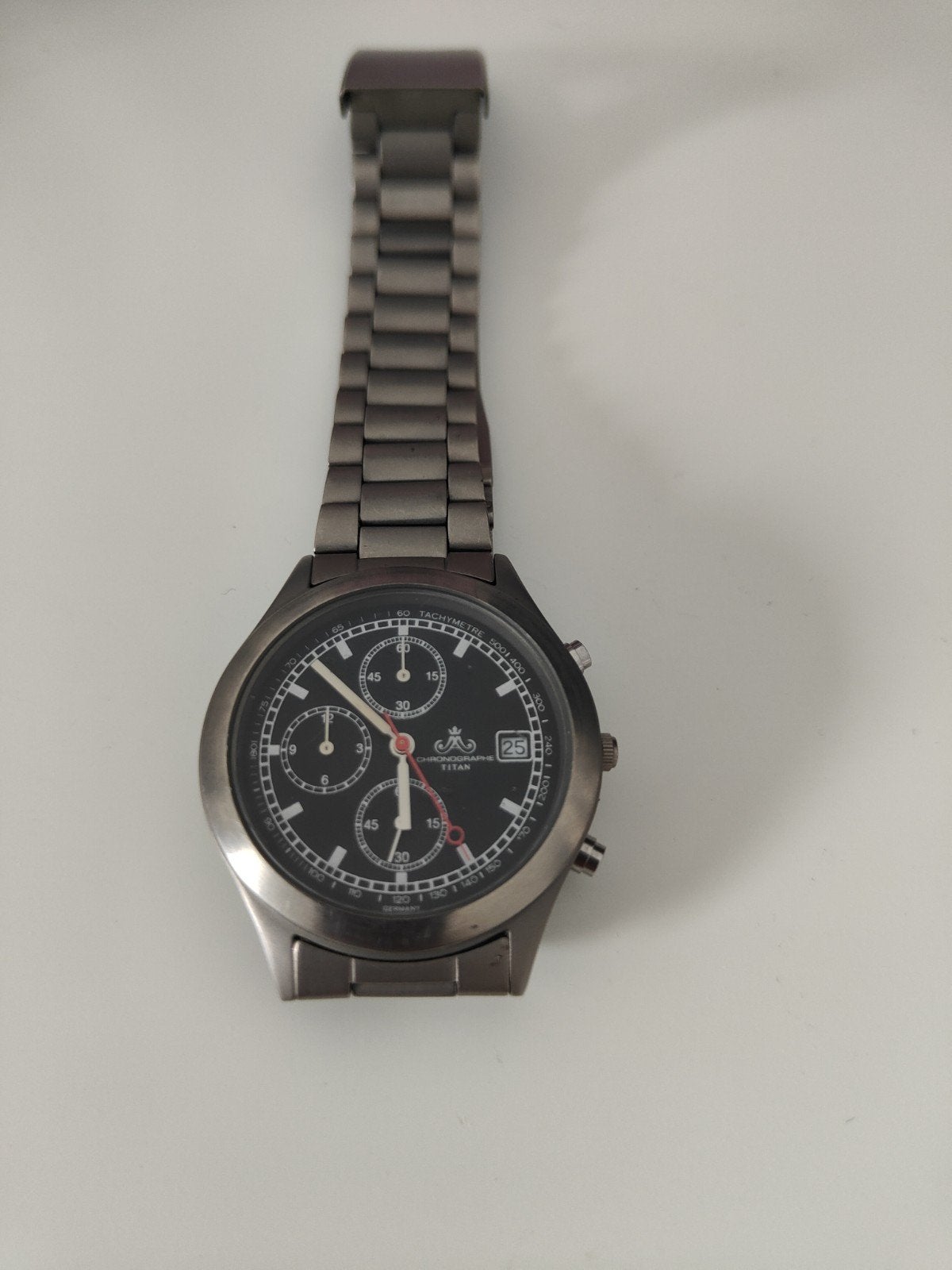 Vintage Meister Anker Chronograaf Titanium Herenhorloge, Sieraden, Tassen en Uiterlijk, Horloges | Heren, Ophalen of Verzenden