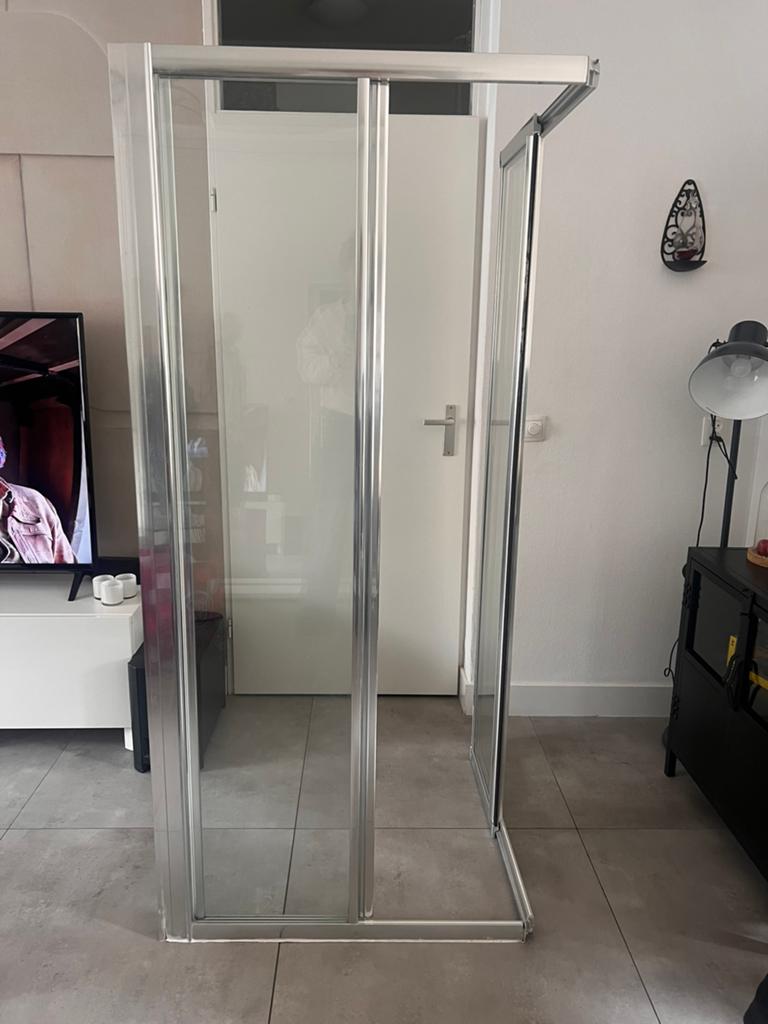 Douche scherm, Huis en Inrichting, Badkamer | Badkamermeubels, Ophalen, Gebruikt, 75 cm of meer, Overige typen