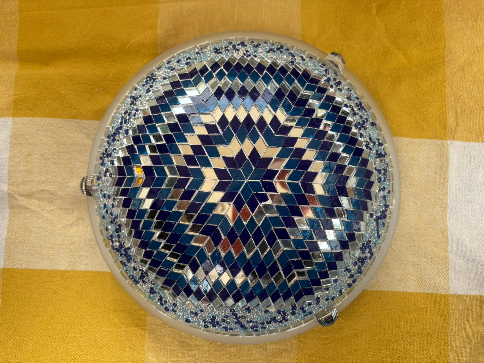 Marokkaanse boho plafonnière, Huis en Inrichting, Blauw, Nieuw, Ophalen of Verzenden, Glas