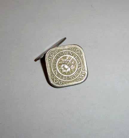 Manchetknoop vijf cent munt, Ophalen of Verzenden, Koningin Beatrix, 5 cent, Losse munt