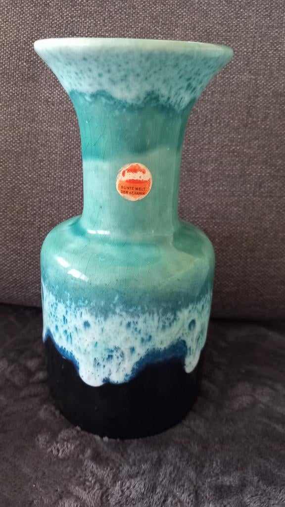 Mooie Vintage Jasba Keramische Trompet Vaas Keramiek, Ophalen of Verzenden, Zo goed als nieuw