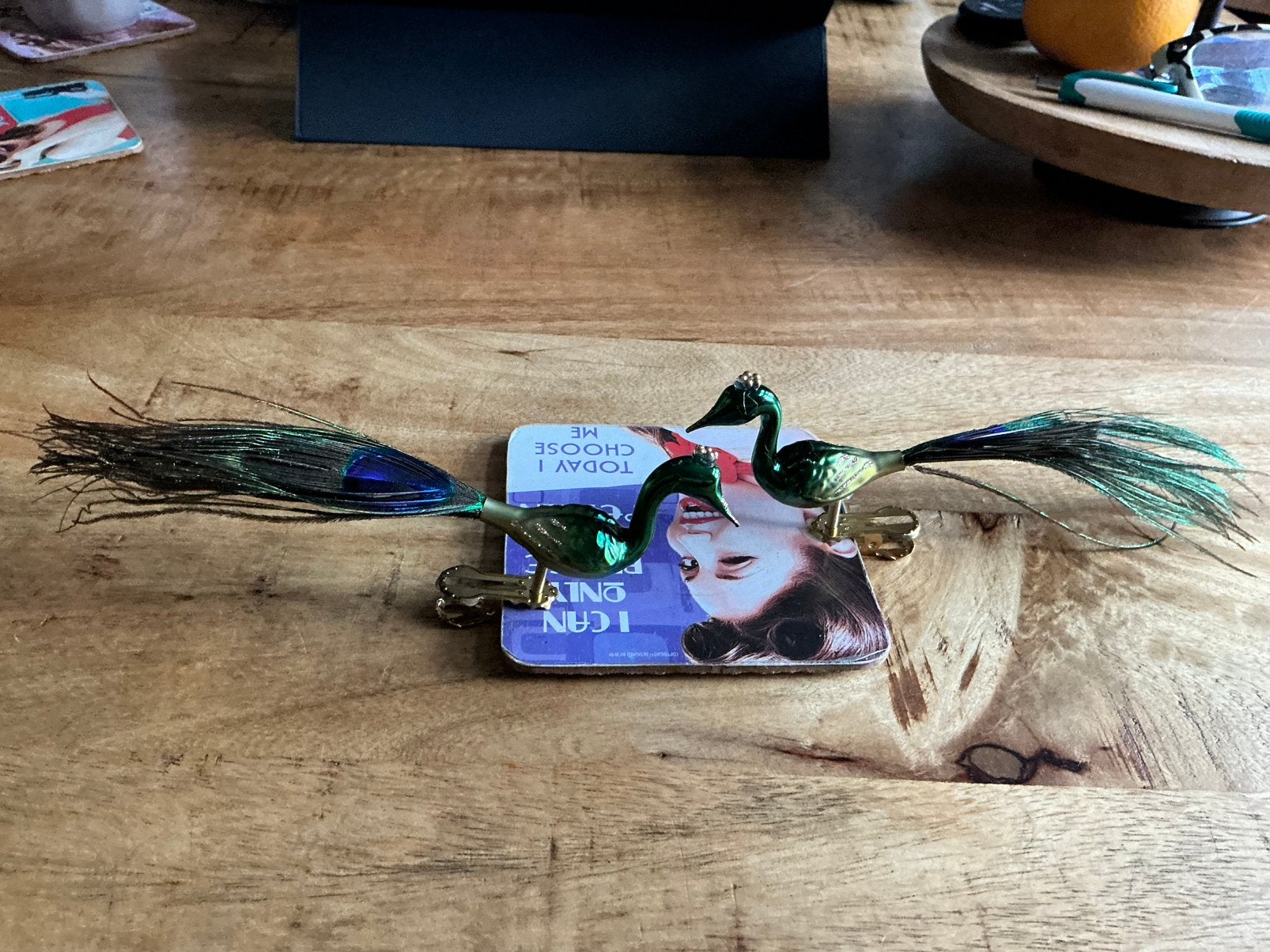 Pauwen kerstballen, Ophalen of Verzenden, Zo goed als nieuw