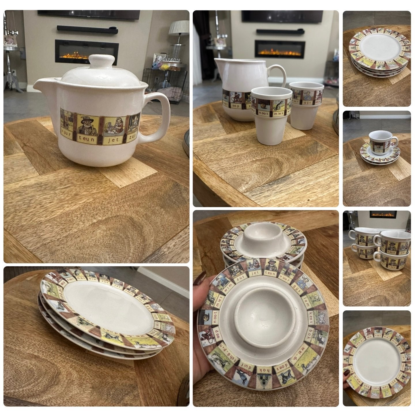Vintage Jet by Ter Steege servies Aap Noot Mies decor, Keramiek, Vintage, Ophalen of Verzenden, Zo goed als nieuw