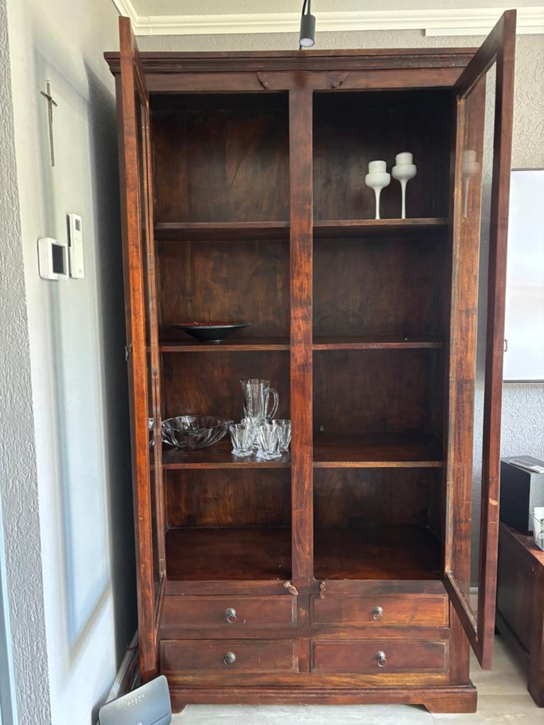 Vitrinekast, boekenkast, Ophalen, 50 tot 100 cm, Zo goed als nieuw, 150 tot 200 cm