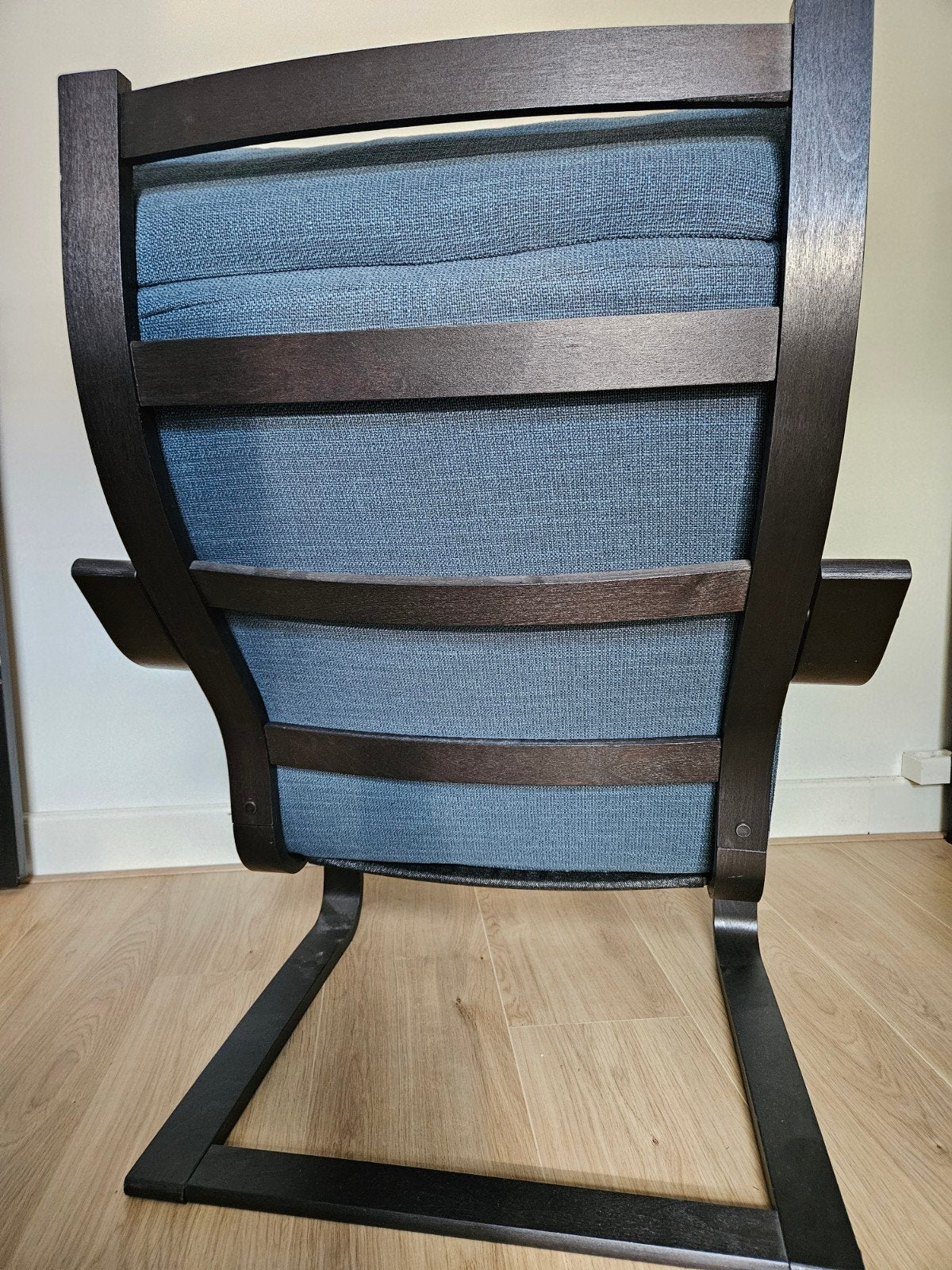 Poäng stoel ikea met blauwe bekleding, Ophalen, Modern, Comfortabel, Gebruikt, Blauw