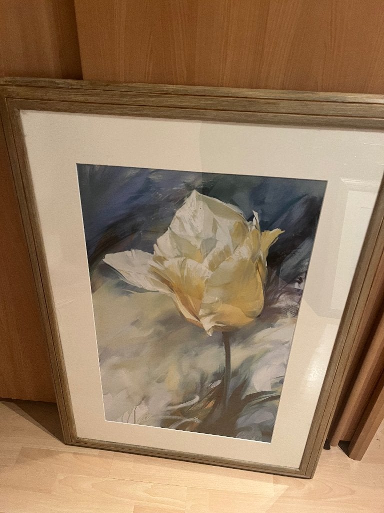 Schilderij, Antiek en Kunst, Kunst | Schilderijen | Klassiek, Achter glas, Klassiek, Ophalen, Bloemen