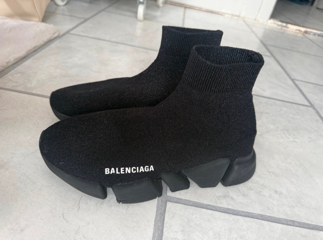 Balenciaga speed trainers, Verzenden, Zo goed als nieuw, Zwart, Sneakers of Gympen