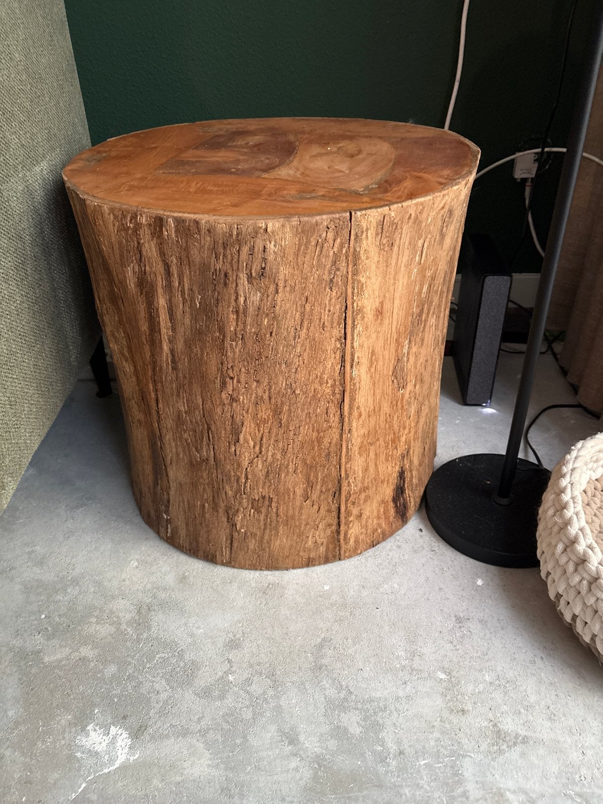 houten bijzettafel/boomstamtafel, Ophalen, Hout, Gebruikt, Landelijk