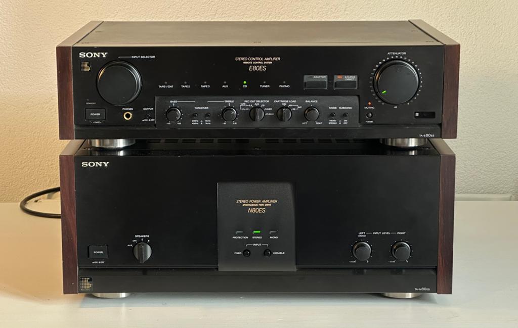 Mooie Sony TA-E80 en TA-N80 set, Audio, Tv en Foto, Versterkers en Receivers, Ophalen, Gebruikt, Sony, 120 watt of meer