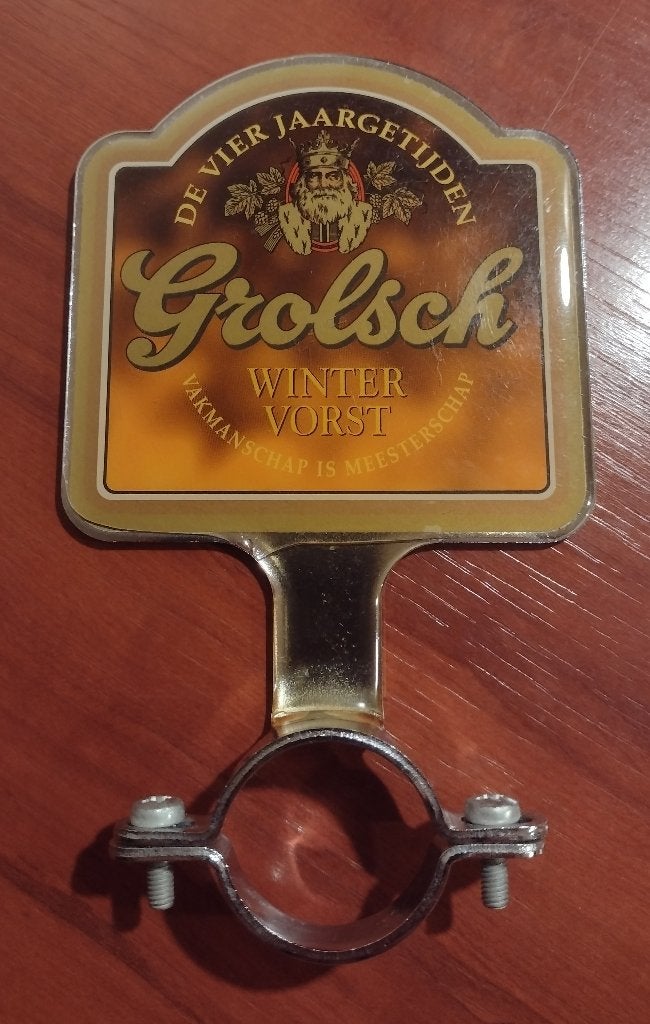 Grolsch Tapruiter Wintervorst Bier Vier Jaargetijden., Ophalen of Verzenden, Gebruikt, Reclamebord, Plaat of Schild, Grolsch