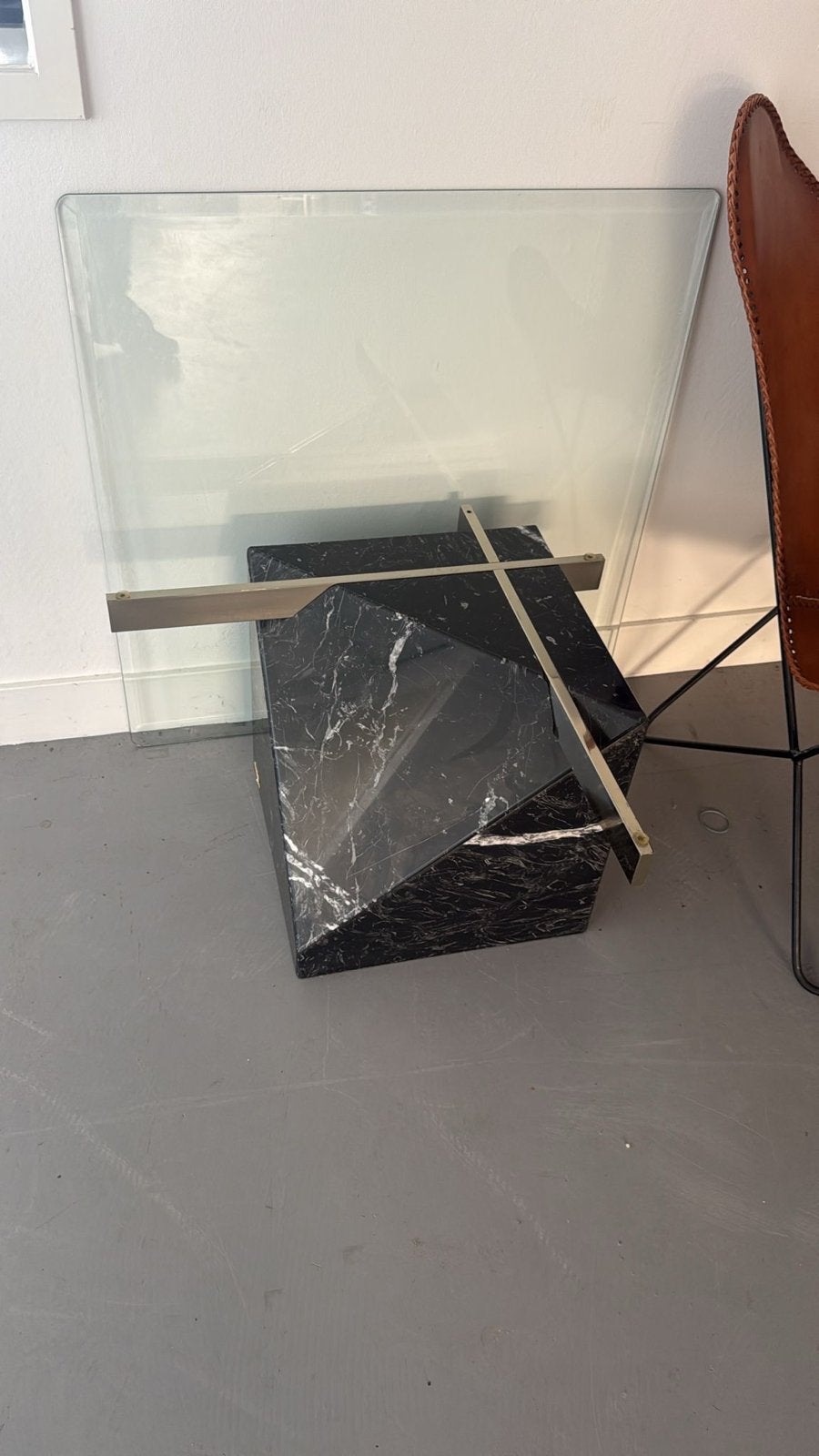 Salontafel Marmer Glas - Artedi Stijl, Ophalen, Gebruikt, ., Vierkant