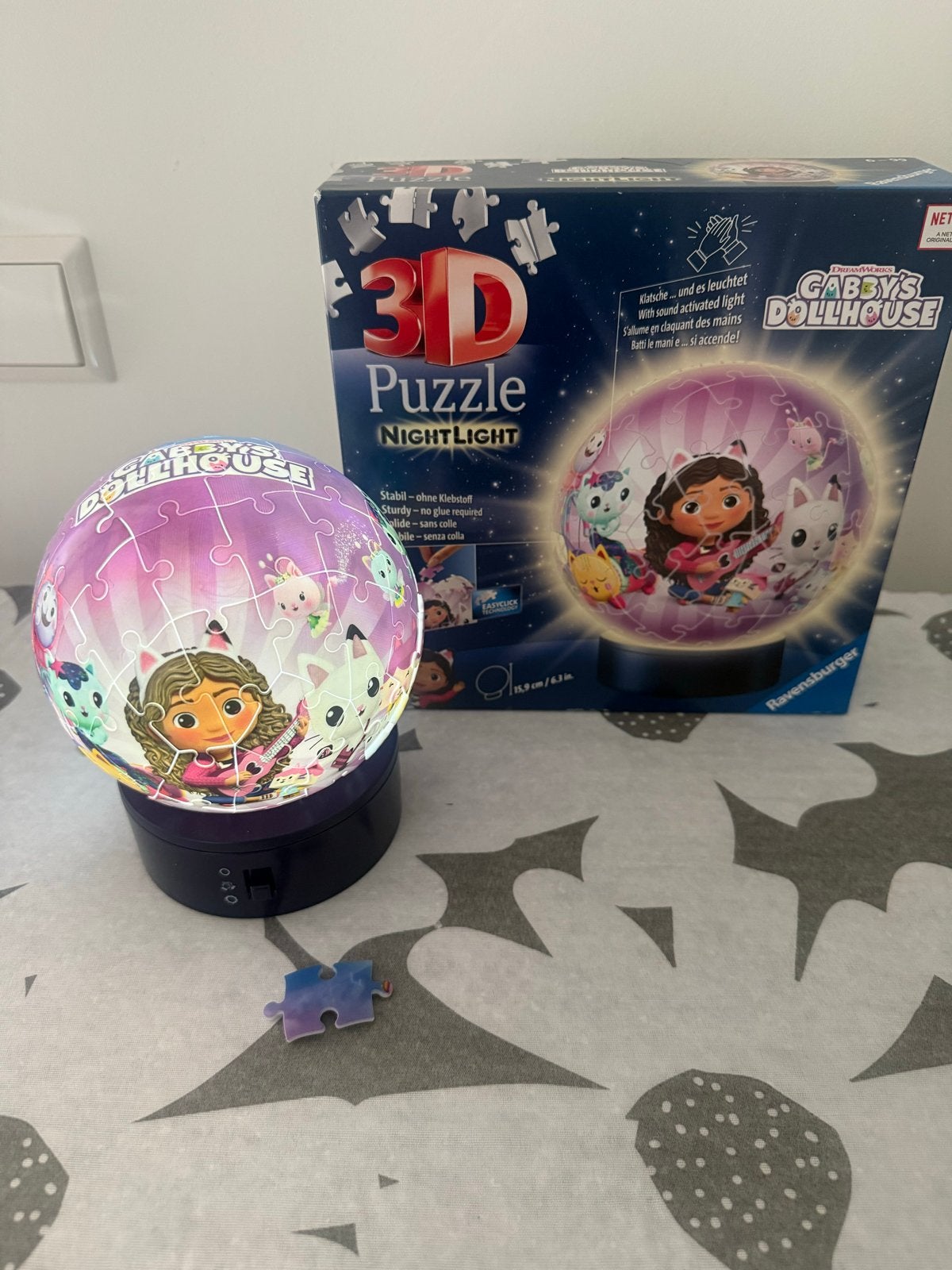 Ravensburger 3D Puzzel Gabby's Dollhouse Nachtlampje, Ophalen of Verzenden, Meer dan 50 stukjes, Zo goed als nieuw, 6 jaar of ouder