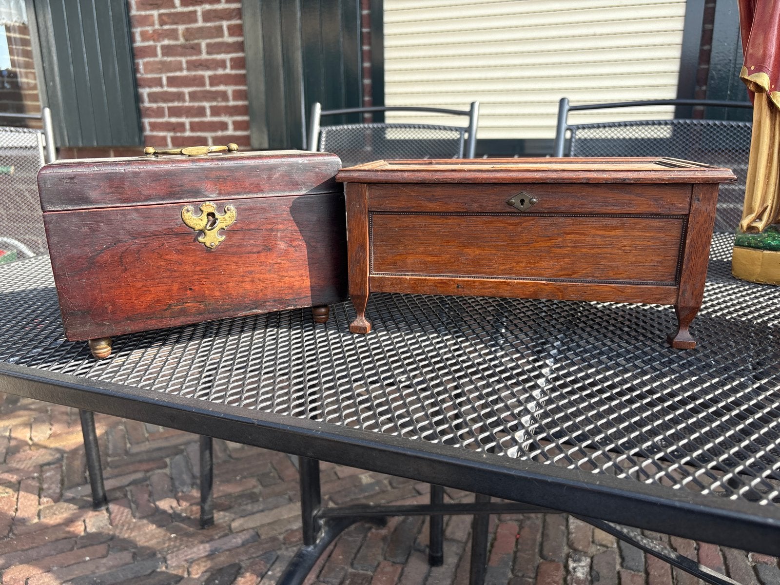 Antieke houten kistjes - set van 2, Ophalen