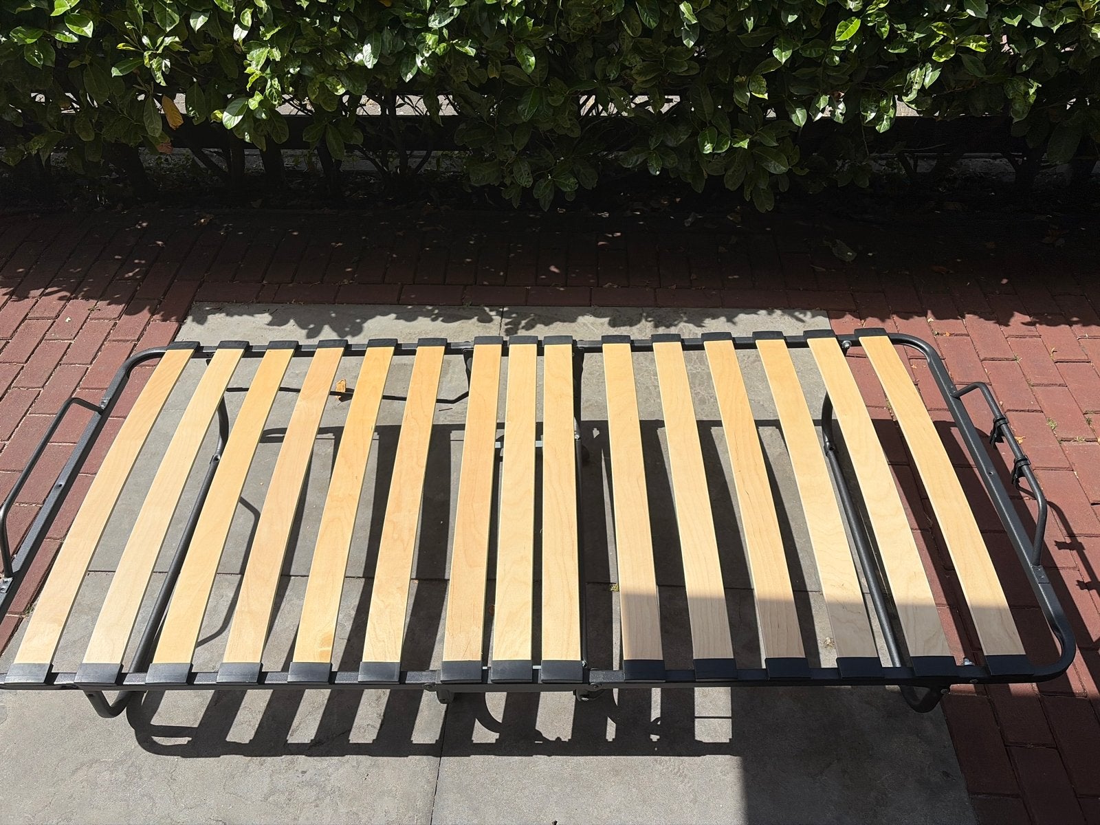 Opvouwbaar logeerbed met lattenbodem en hoes (geen matras), Huis en Inrichting, Ophalen, 90 cm, Eenpersoons, Zwart