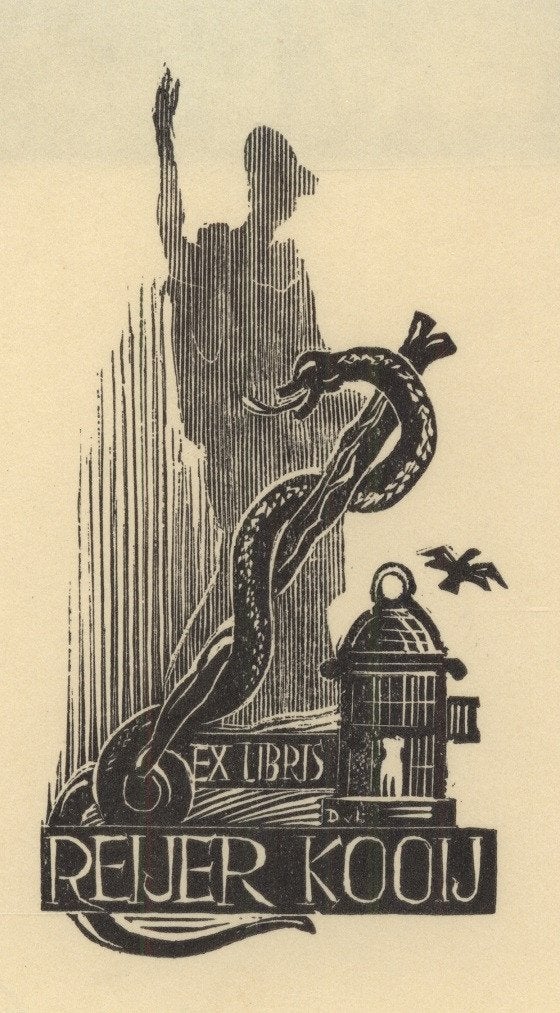 0276 Ex Libris Nederland : Dirk Govert van Luijn, 1948, Verzenden, Ex libris