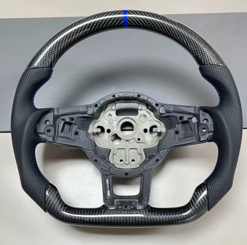 VW Golf 7 / 7.5 Carbon Sportstuur – Blauw 12 uur – RS/R Look, Ophalen of Verzenden, Nieuw