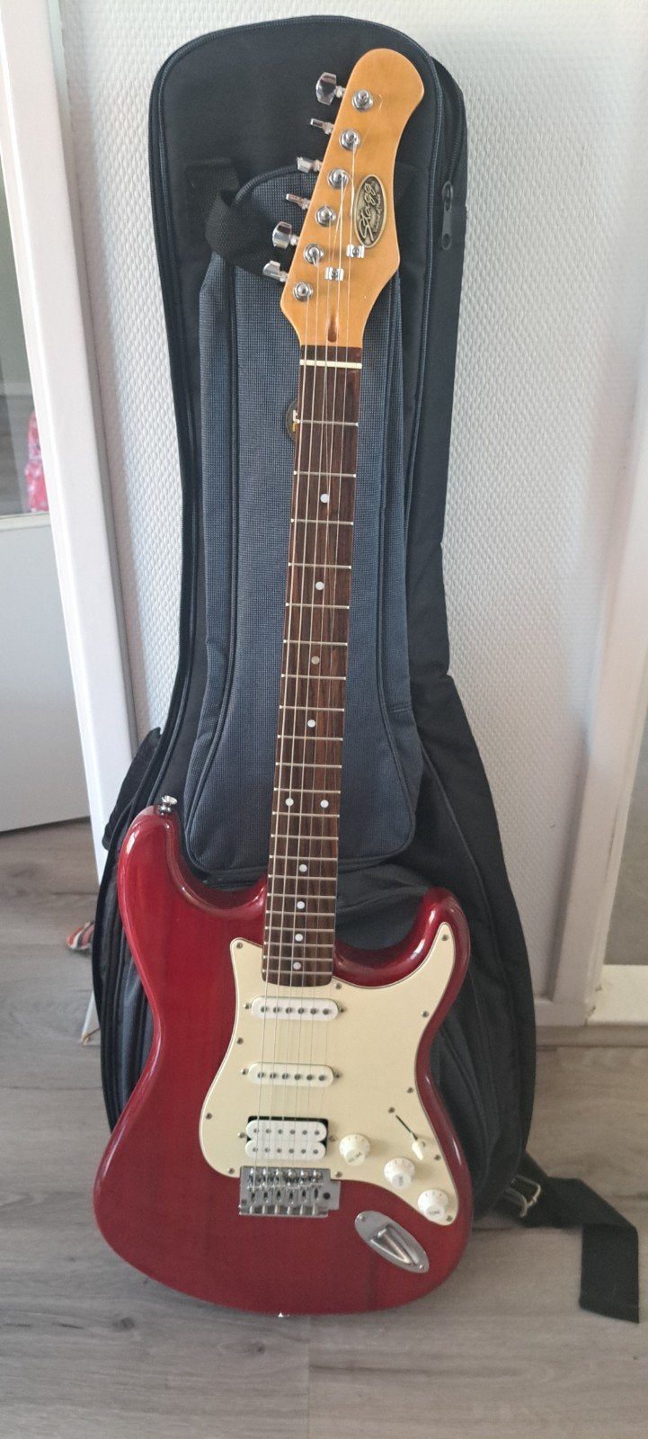 Stagg elektrische gitaar met gitaartas, Ophalen, Zo goed als nieuw, Solid body, Overige merken