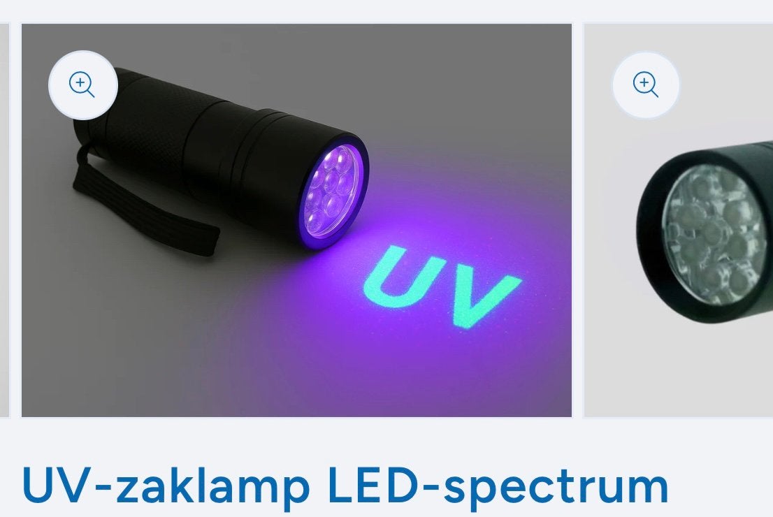 Ultraviolet UV Uithardingslamp UV-zaklamp LED-spectrum, Ophalen of Verzenden, Nieuw, Batterij