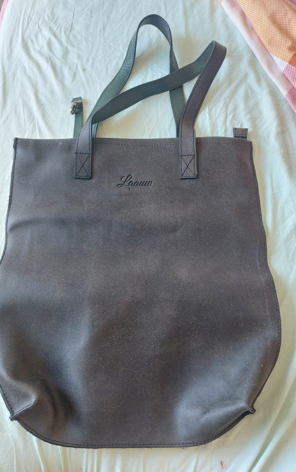 Laauw Madrid Shopper kleur off black leer, Ophalen of Verzenden, Zo goed als nieuw, Zwart, Shopper