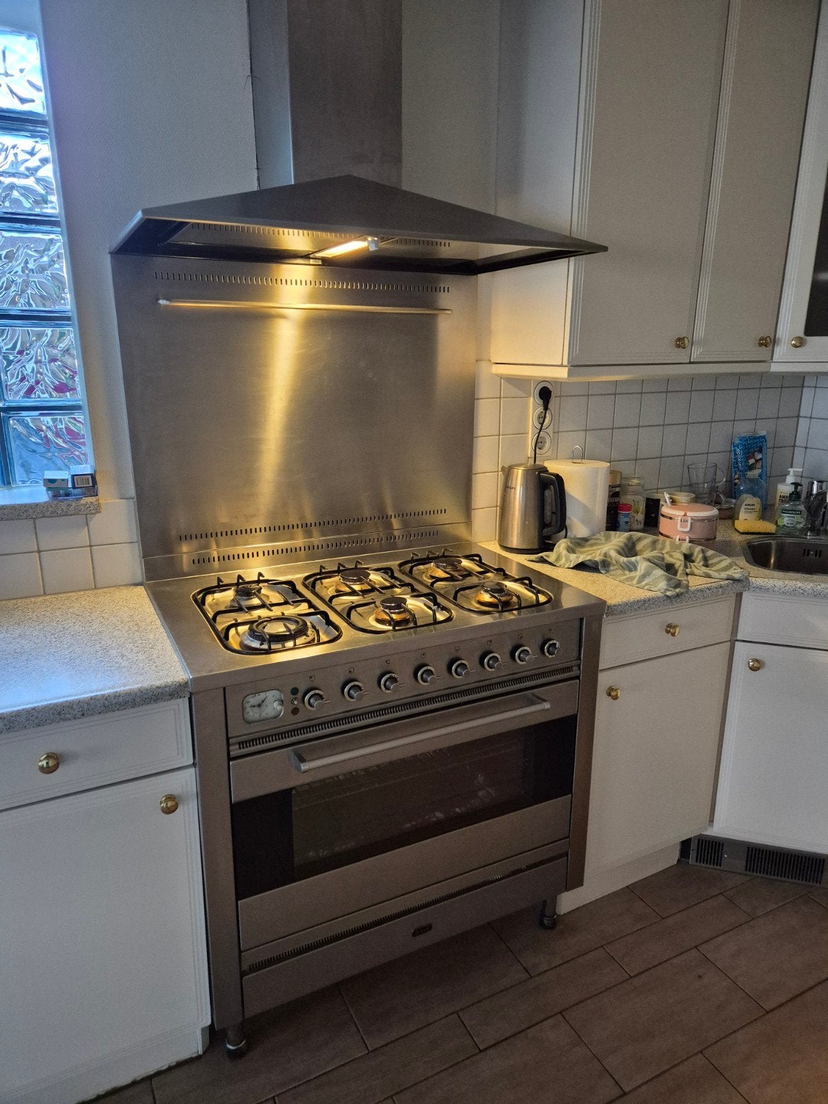 ILVE Fornuis met Gas Kookplaat en Oven - RVS, Ophalen, Gebruikt, 60 cm of meer, Gas