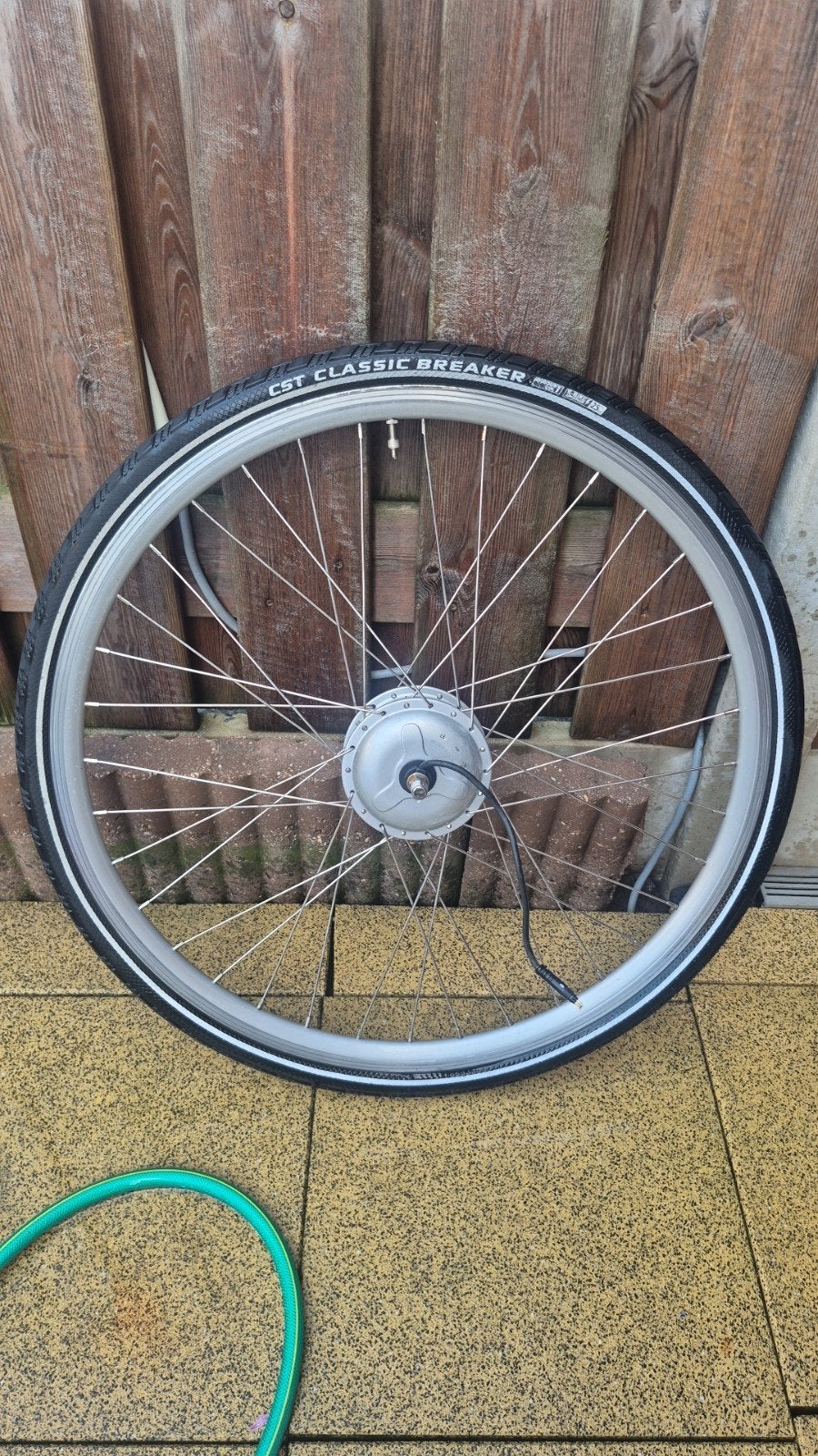 Voorwiel met motor voor elektrische fiets, Fietsen en Brommers, Fietsonderdelen, Gebruikt, SYAD01F, Ophalen of Verzenden, Aluminium
