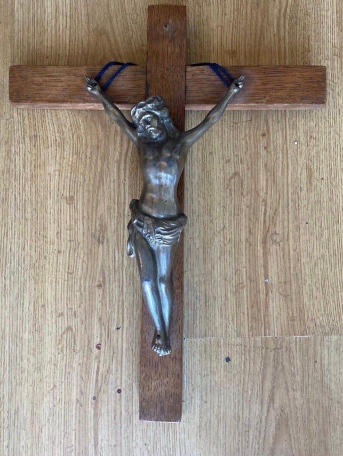 Handgemaakt Vitage kruisbeeld van Jezus, Antiek en Kunst, Antiek | Religie, Ophalen of Verzenden