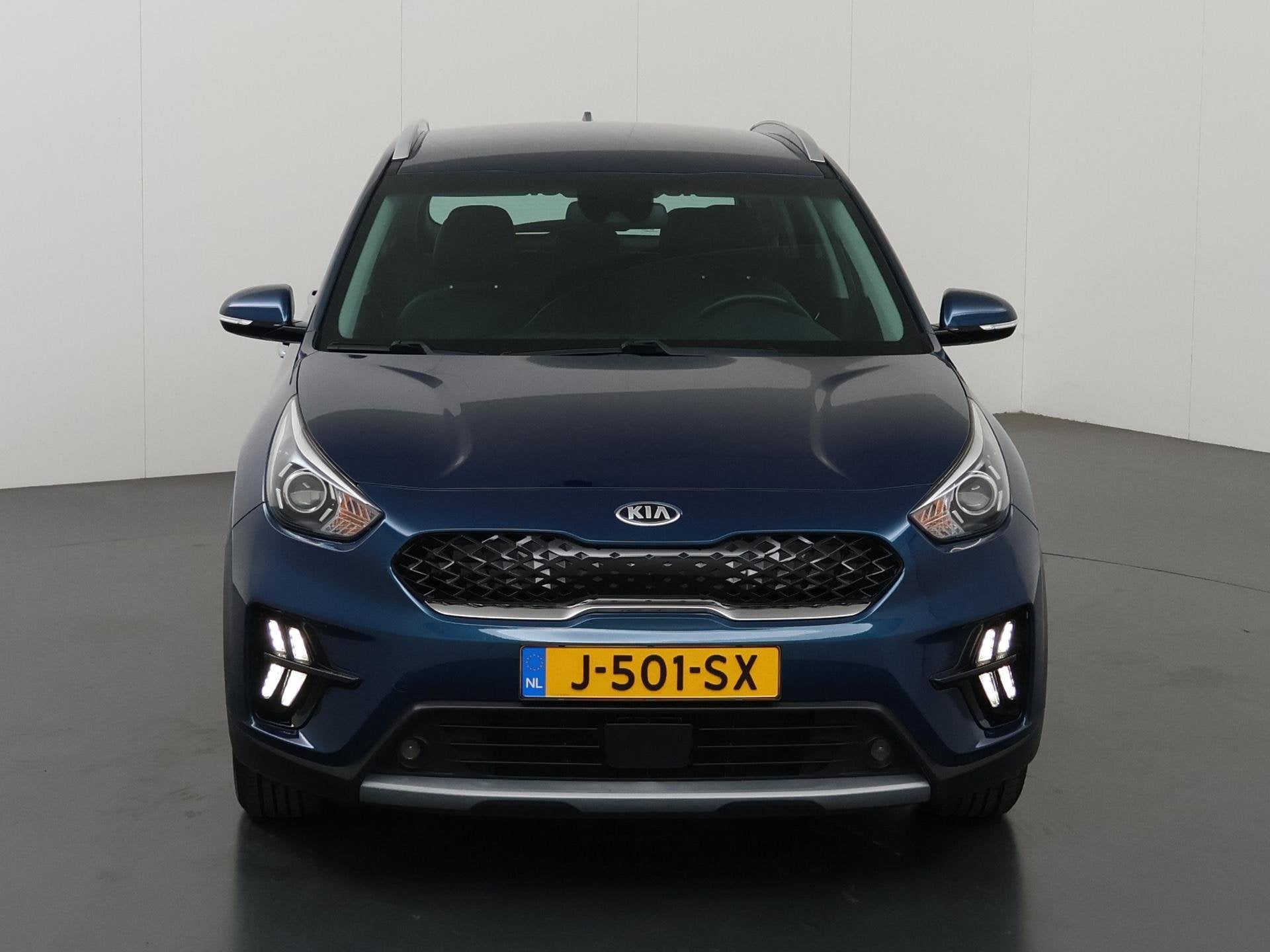 Kia Niro 1.6 GDi Hybrid DynamicLine | Navigatie | Parkeercam, Auto's, Kia, Gebruikt, Euro 6, 2 kWh, Blauw