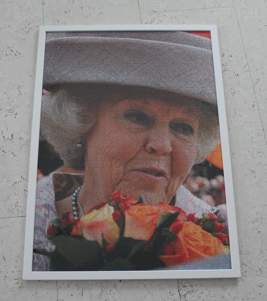 Prinses Beatrix fotopuzzel ingelijst, 1e Koningsdag in 2014, Verzamelen, Koninklijk Huis en Royalty, Ophalen, Zo goed als nieuw