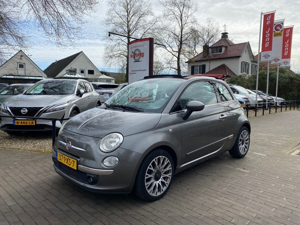 Fiat 500C 0.9 TWINAIR LOUNGE CABRIOLET / AIRCO-ECC / HALF LE, Euro 5, 86 pk, Gebruikt, 31 €/maand