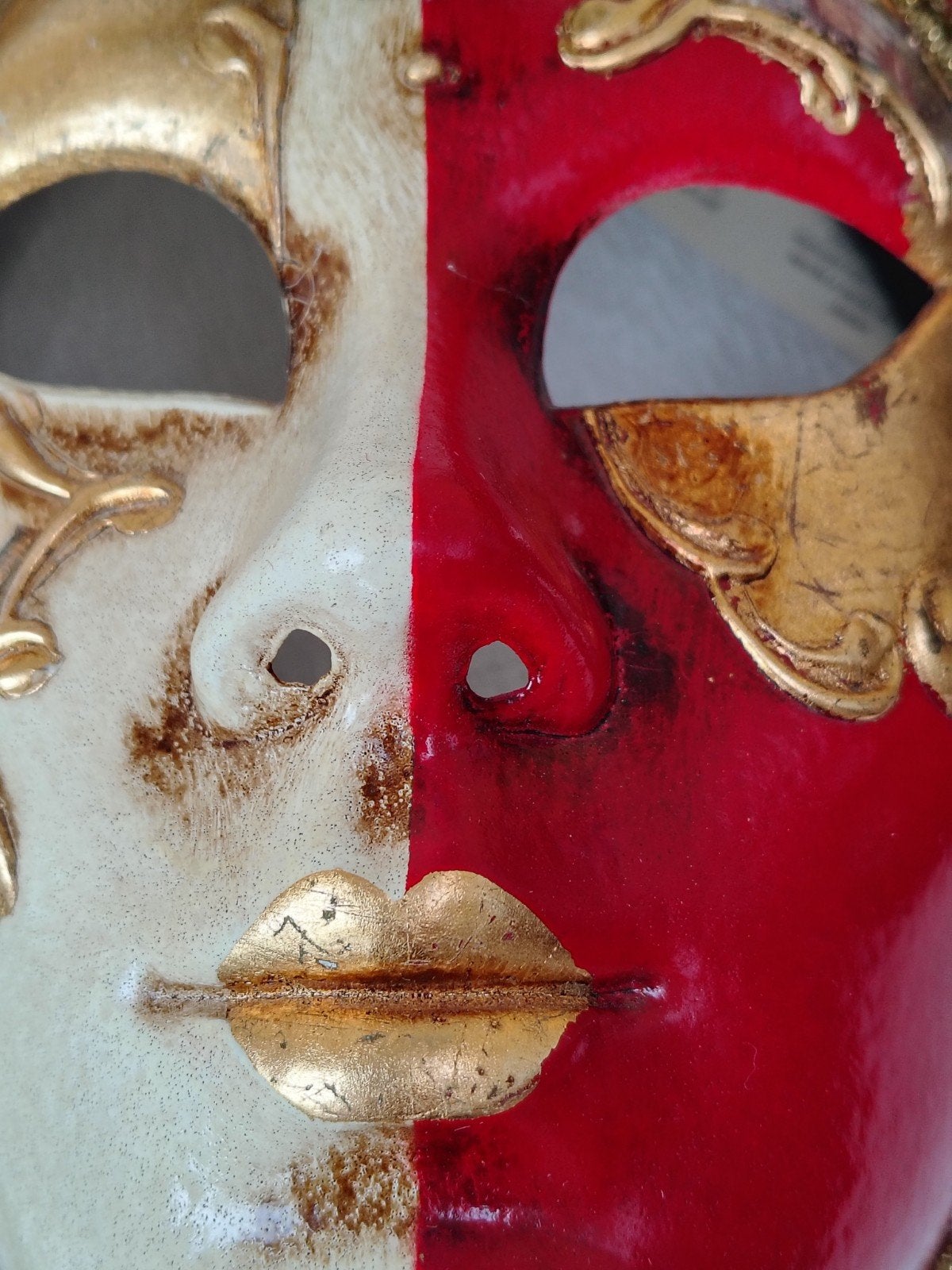 Vintage Venetiaans masker - Handgemaakt., Ophalen of Verzenden