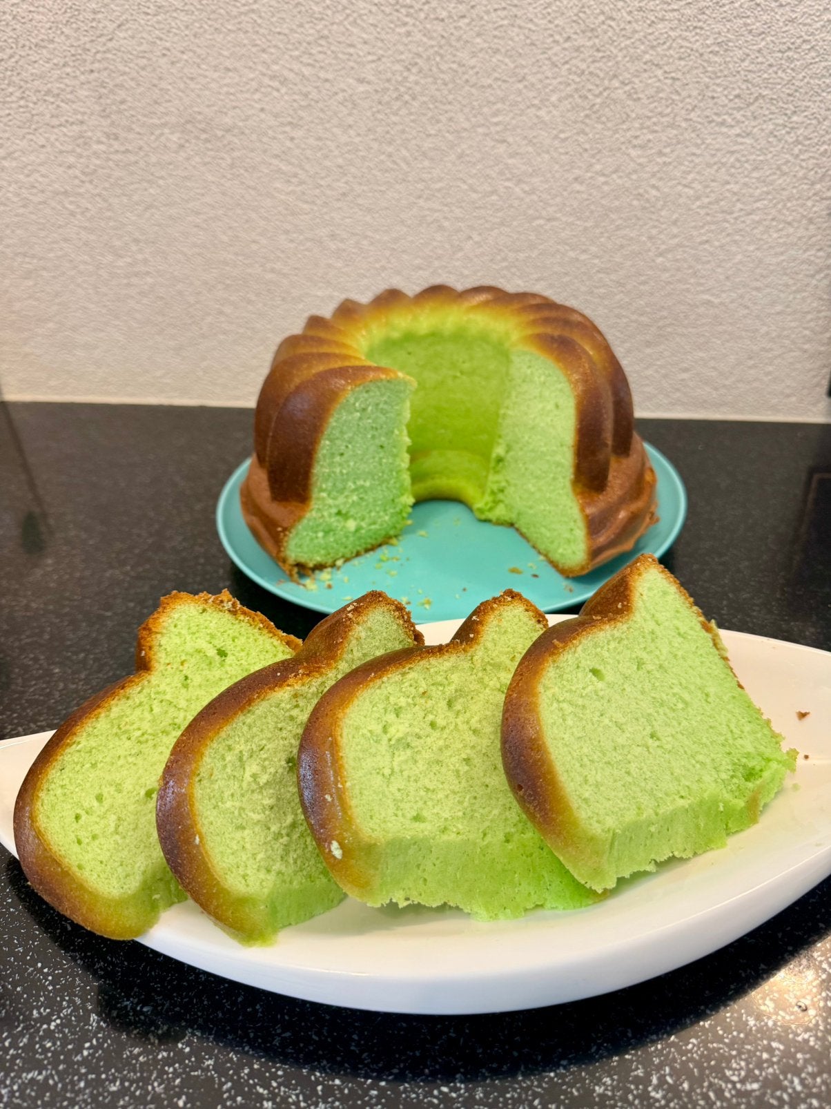 Pandan cake, Ophalen, Nieuw, Taarten of Cupcakes, Serveervorm
