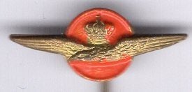 Koninklijke Luchtmacht oranje op koper speldje ( J_126), Verzenden, Nieuw, Transport, Speldje of Pin