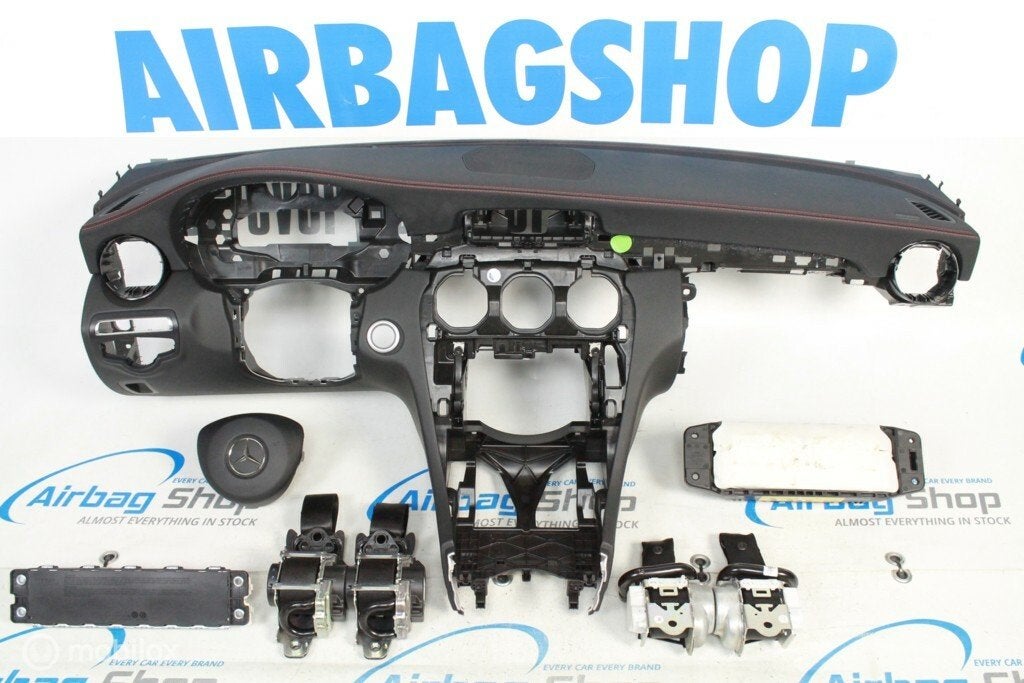 Airbag set - Dashboard zwart HUD Mercedes C klasse W205, Gebruikt, Ophalen of Verzenden