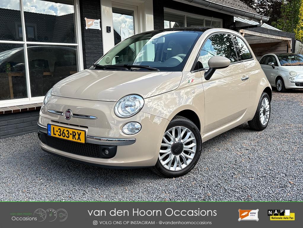 Fiat 500 1.2 CAPPUCCINO | PANODAK | NW APK | AIRCO | PARK.SE, Gebruikt, 4 cilinders, Bedrijf, Handgeschakeld