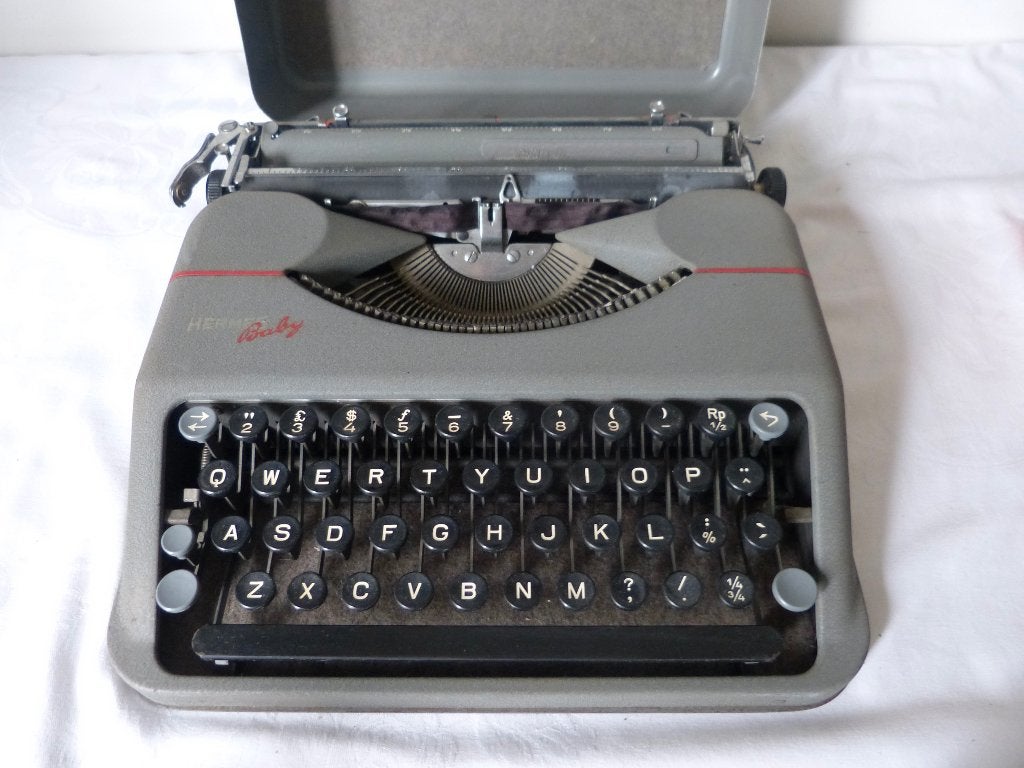 typemachine Baby Hermes, 1954. In koffer, Diversen, Ophalen of Verzenden, Gebruikt