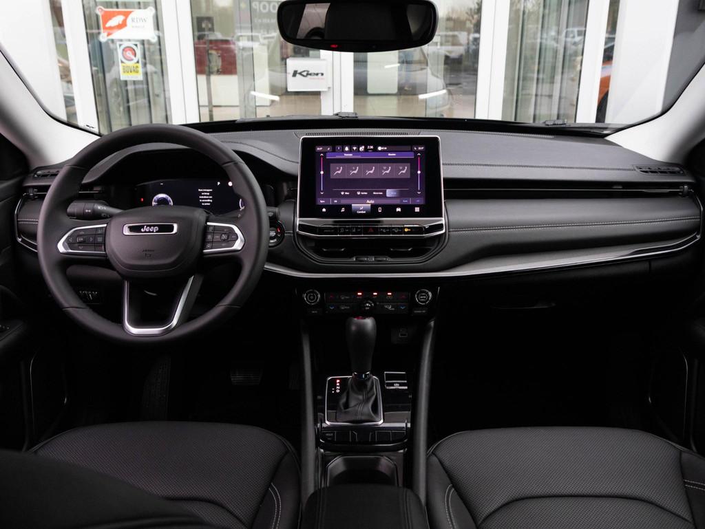Jeep Compass 1.5T e-Hybrid S | Lederen bekleding met memory|, Auto's, Jeep, Gebruikt, Euro 6, 4 cilinders, Zwart