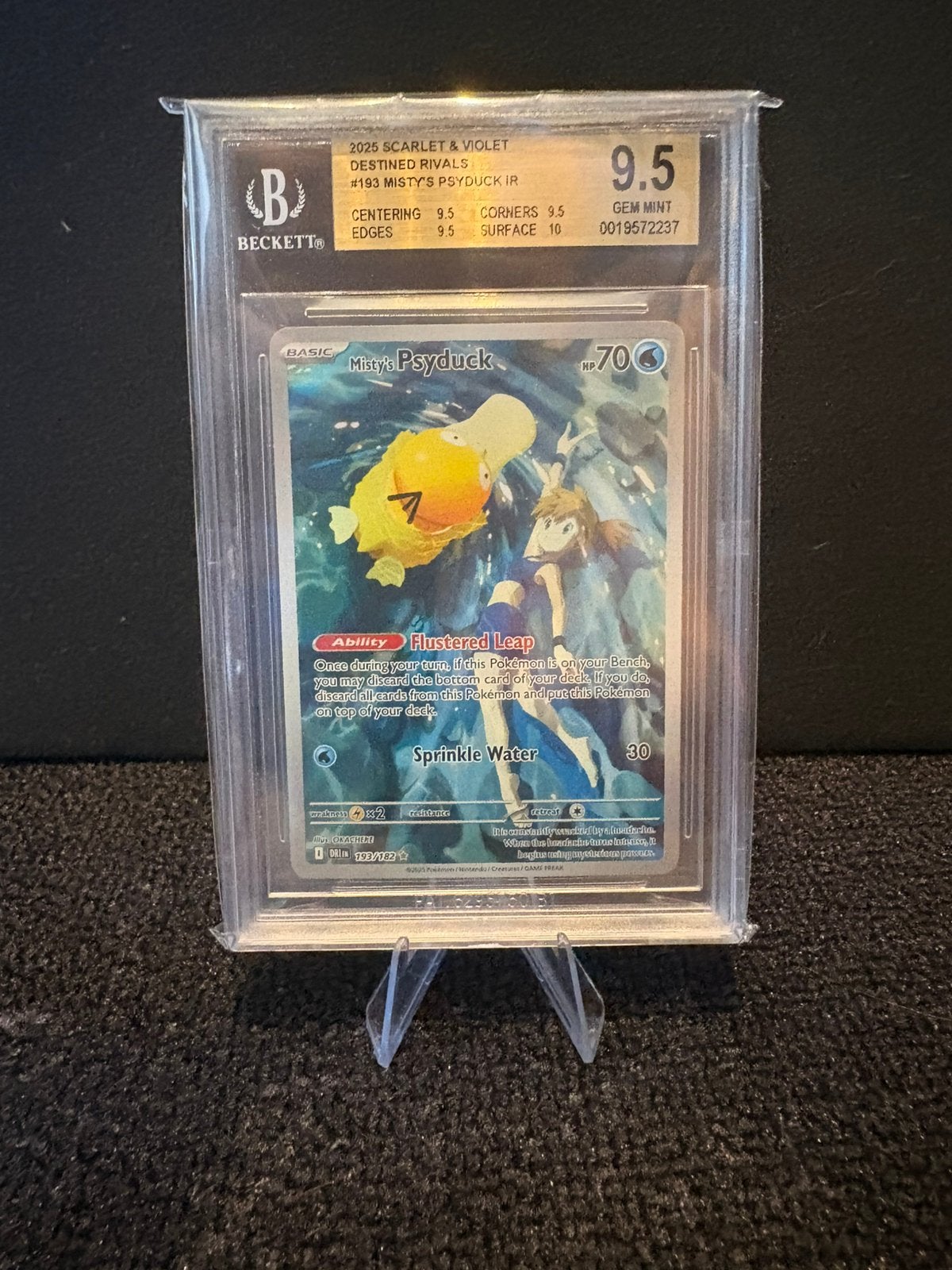 Misty’s Psyduck 193/182 Destined Rivals Pokemon BGS 9.5, Ophalen of Verzenden, Nieuw, Losse kaart, Foil