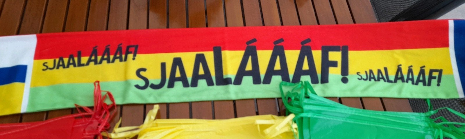 Nieuwstaat Jan Linders Carnavals sjaal wimpel, Carnaval, Nieuw, Overige maten, Ophalen of Verzenden