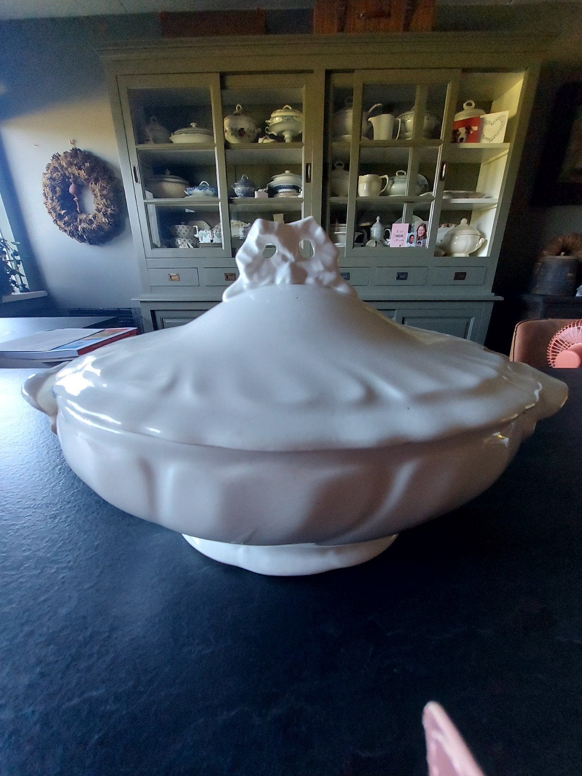Antieke Boch Frères soepterrine met lepel, Antiek en Kunst, Antiek | Servies los, Ophalen of Verzenden