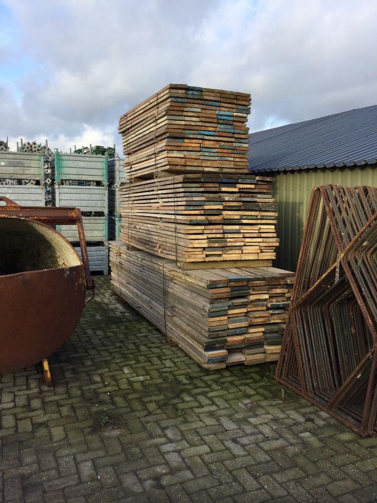 steigerplanken, steiger, plank, planken, hout, steigerplank, Doe-het-zelf en Verbouw, Hout en Planken, Gebruikt, 25 tot 50 mm